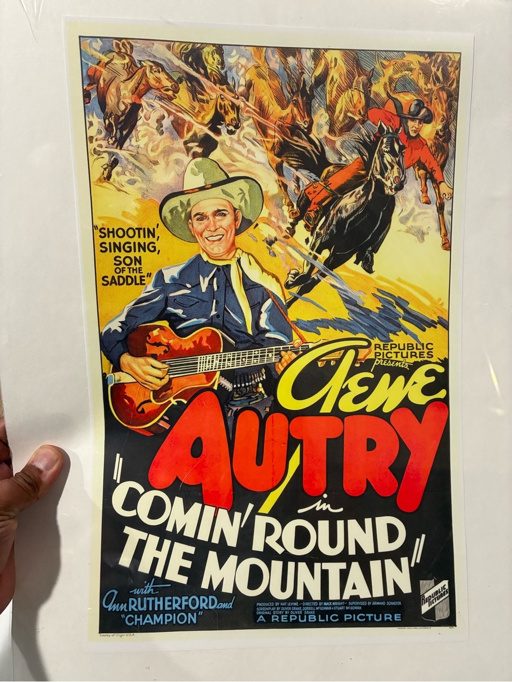 1936 Western film Comin' Round the Mountain starring Gene Autry poster